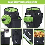 Pecute Large Dog Treat Pouch Bag with Water Bottle Holder Black view 6