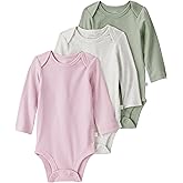 little planet by carter's baby-girls 3-pack Long Sleeve Bodysuits Made With Organic Cotton