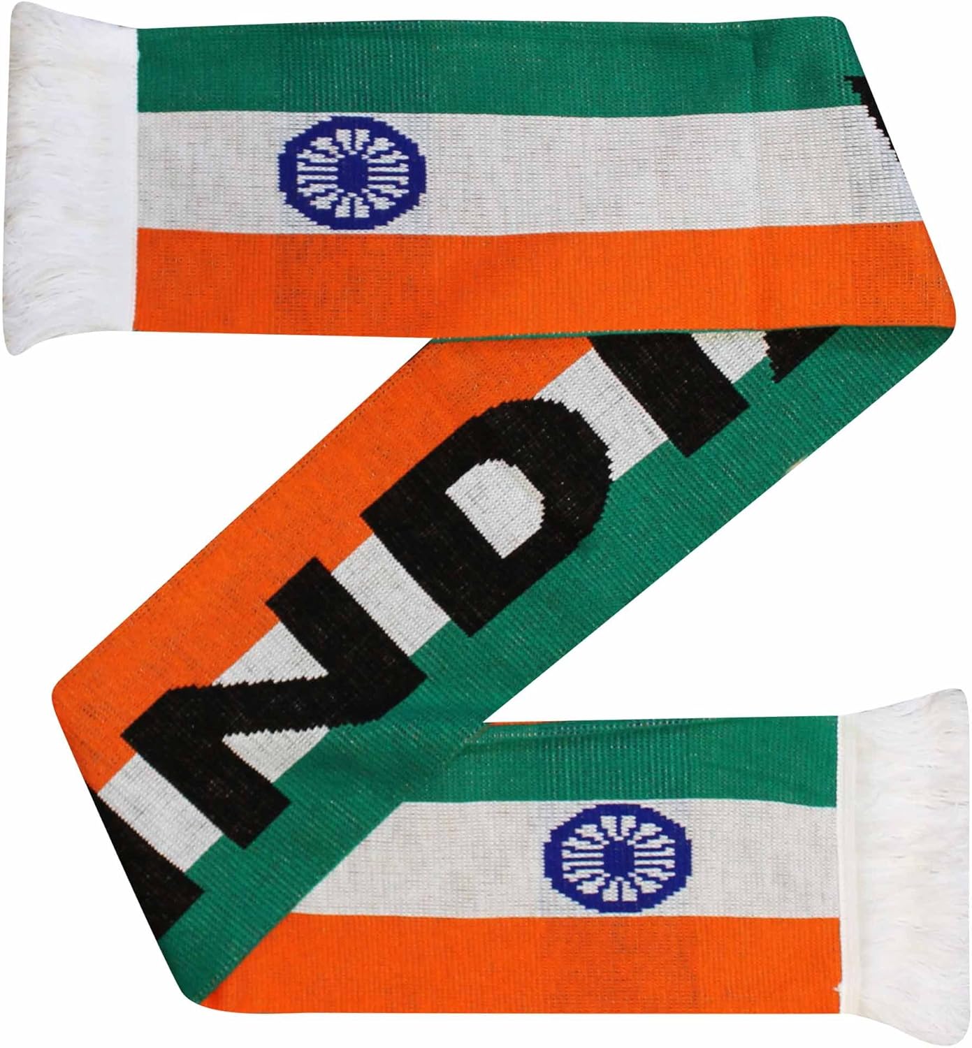 India Flag Cricket & Sports Fans Acrylic Scarf, Multi, 145CM X 16CM