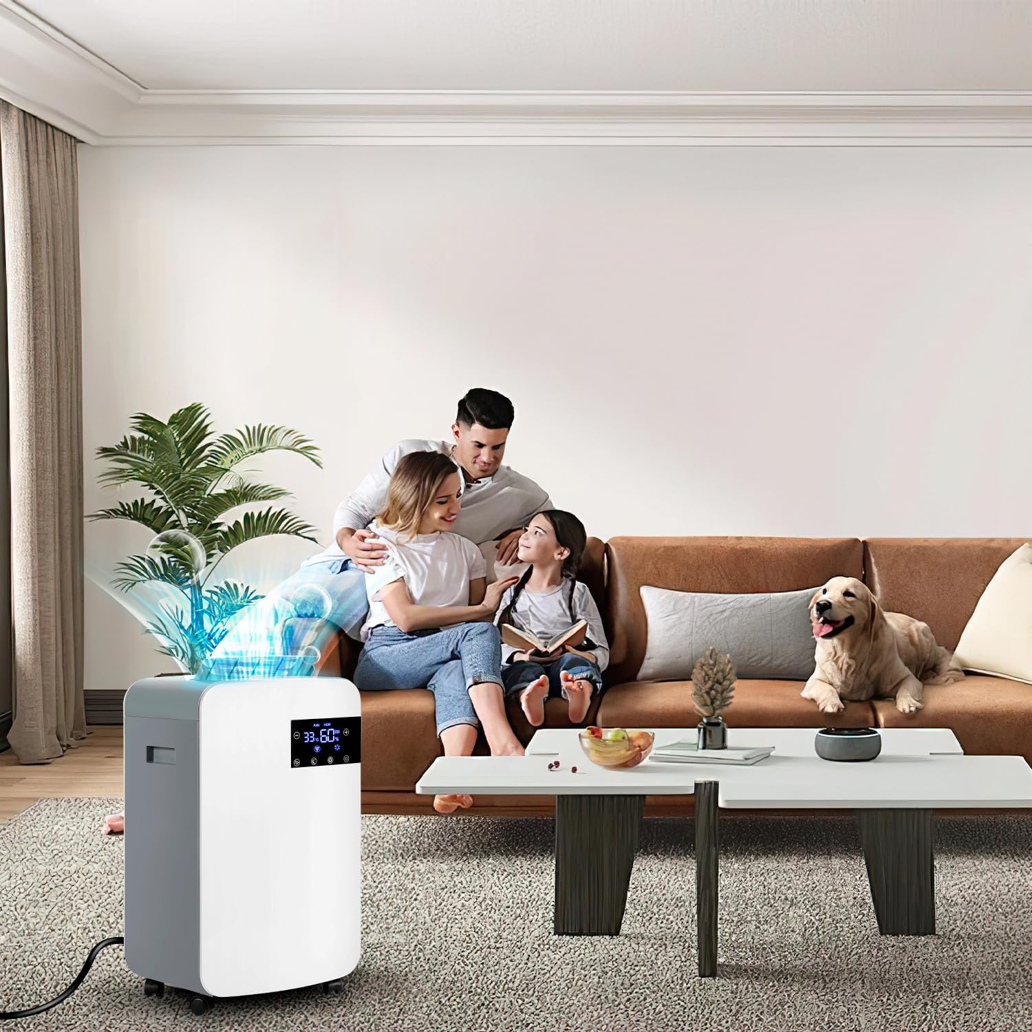 Jaxguom Dehumidifier 12L, Dehumidifiers for Home, Small Dehumidifier Damp with Digital Humidity Display, 24 Hour Timer,2.5L Water Tank, Dehumidifiers for Bedroom, Bathroom, Room