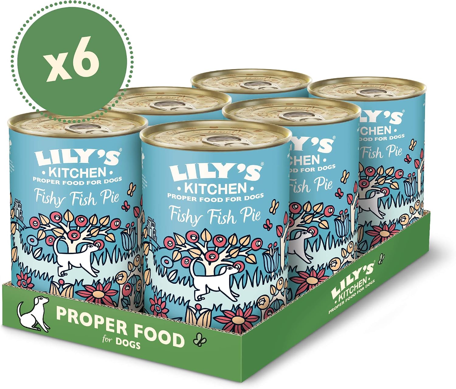 Lily's Kitchen Natural Adult Dog Food Wet Tins Fishy Fish, Pie Complete Meal Recipes, 6 Tins x 400g, Fishy Fish Pie, 400 g (Pack of 6) - Image 3