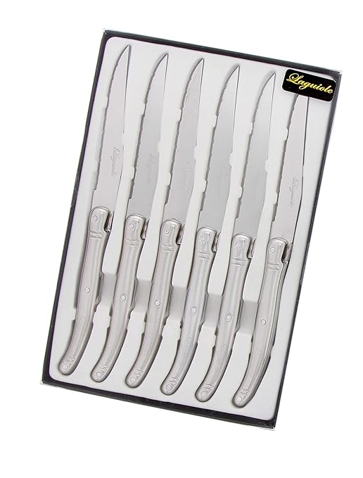 6 'Laguiole' Steakmesser aus Edelstahl