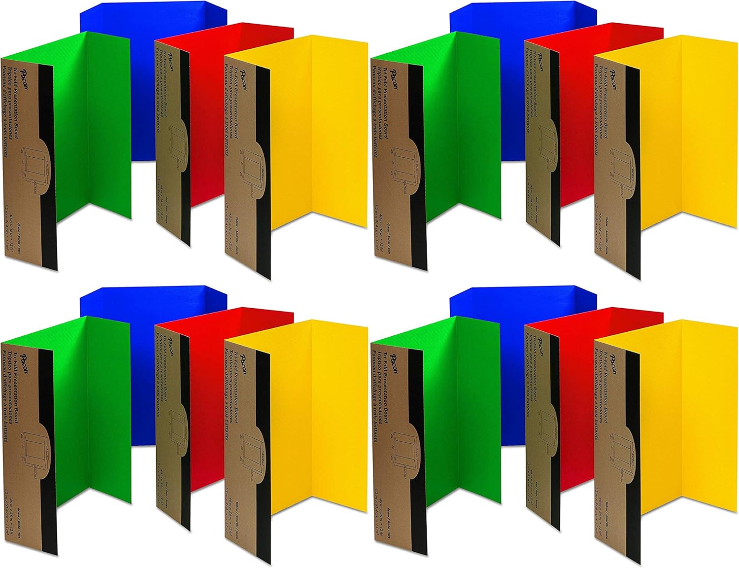 Pacon 37654 Spotlight Corrugated Presentation Display Boards, 48 x 36, Assorted (Case of 4) : Presentation And Display Boards : Office Products
