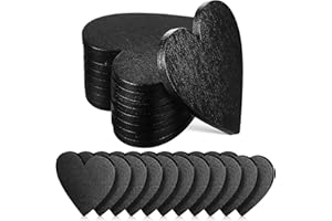 VILLCASE 20pcs Heart Chalkboards Sign, Wooden Blackboard Wordpad Message Board, Heart Shaped Mini Chalkboard Decorative Labels Tags for Wedding Birthday Party Garden Decor