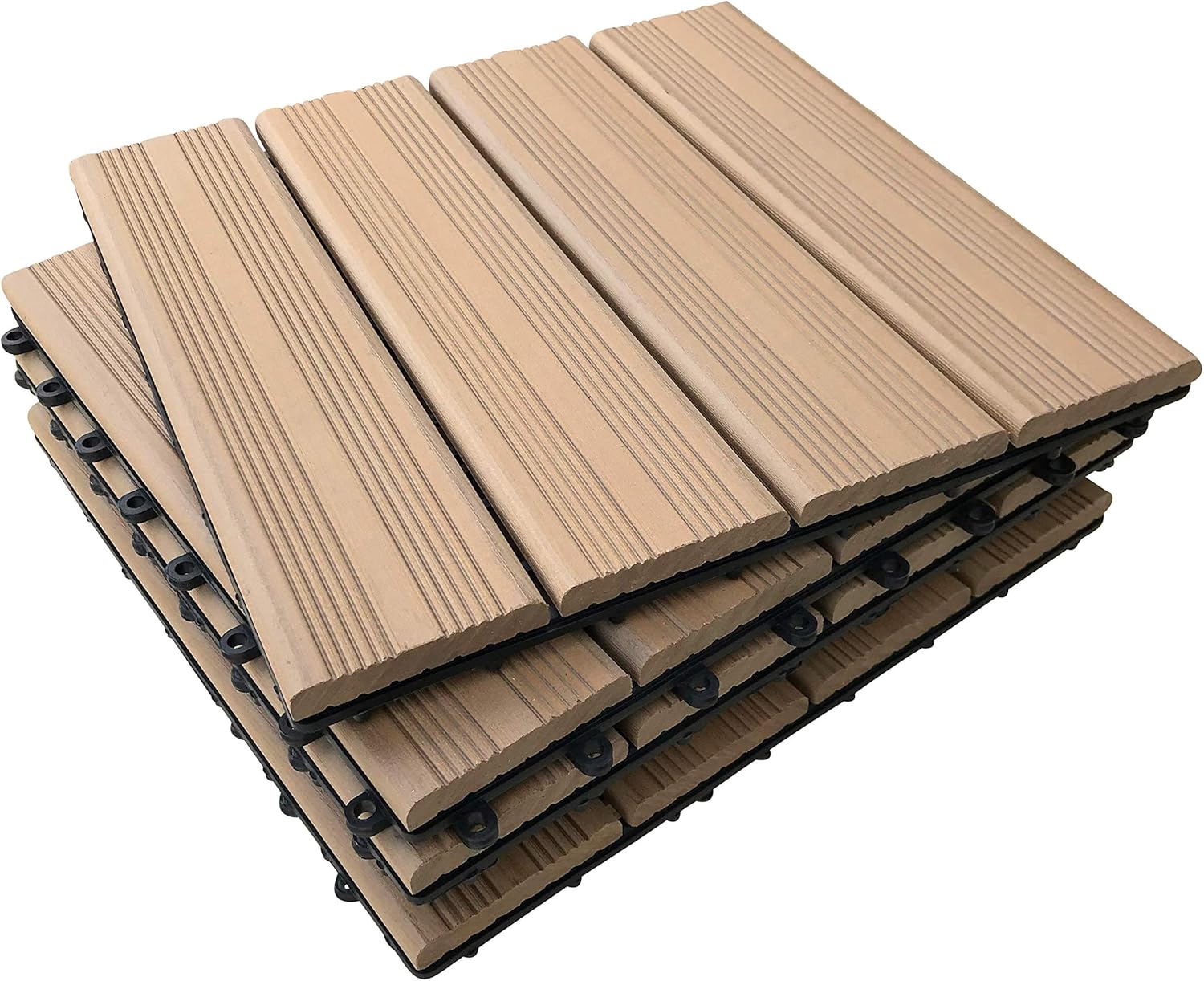 A+ The Famous ClickDeck Composite Plus Decking Tiles Patio, Balcony