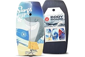 Back Bay Play 26"-41" Body Boards - Lightweight EPS Core Boogie Boards for Beach - Bodyboard, Boogie Board for Beach Kids with Wrist Leash Surfing for Kids & Adults
