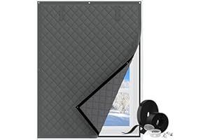 AGHITG Thermal Window Cover for Winter,47" X 63" for Window Insulation for Winter, Oxford Cloth Cotton Layer Thermal Window Cover to Keep Heat, Window Insulation Kit Fits Up to 3 x 5 Ft Window