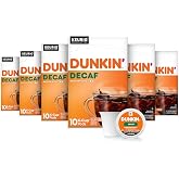 Dunkin&rsquo; Decaf Medium Roast Coffee, Keurig K-Cup Pods, 60 Count | 6 boxes of 10 single serve coffee pods each, Smooth &amp; rich flavor, Made with arabica coffee, Shelf stable, SNAP EBT eligible