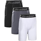 Roadbox Youth Boys Compression Shorts - Spandex Athletic Kids Running Compression Underwear for Basketball Baseball Soccer