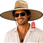 Nicky Bigs Novelties Straw Hat Sombrero, Wide Brim Sun Hat | Hard Shell Double Weaved Straw Shade Gardening Hat