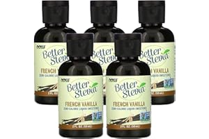 NOW Foods French Vanilla Liquid Stevia, 2 Ounces (Pack of 5)