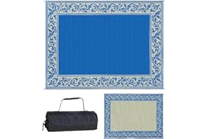 Stylish Camping RA3 Blue/Beige 9-Feet x 12-Feet Classical Mat