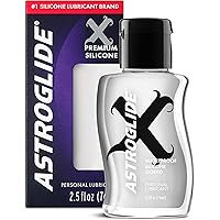 Astroglide X, Premium Waterproof Silicone Personal Lubricant, 2.5 oz.