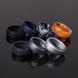 ThunderFit Silicone Wedding Rings for Men, Airflow
