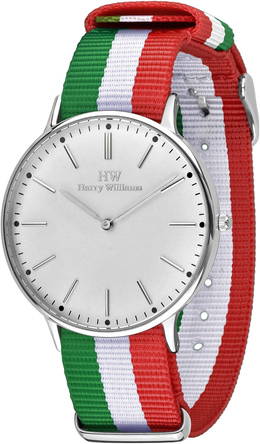 Bracelet Montre Multicouleur Femme Harry Williams - Tissu, Taille 18 Cm, Neuf Avec étiquettes