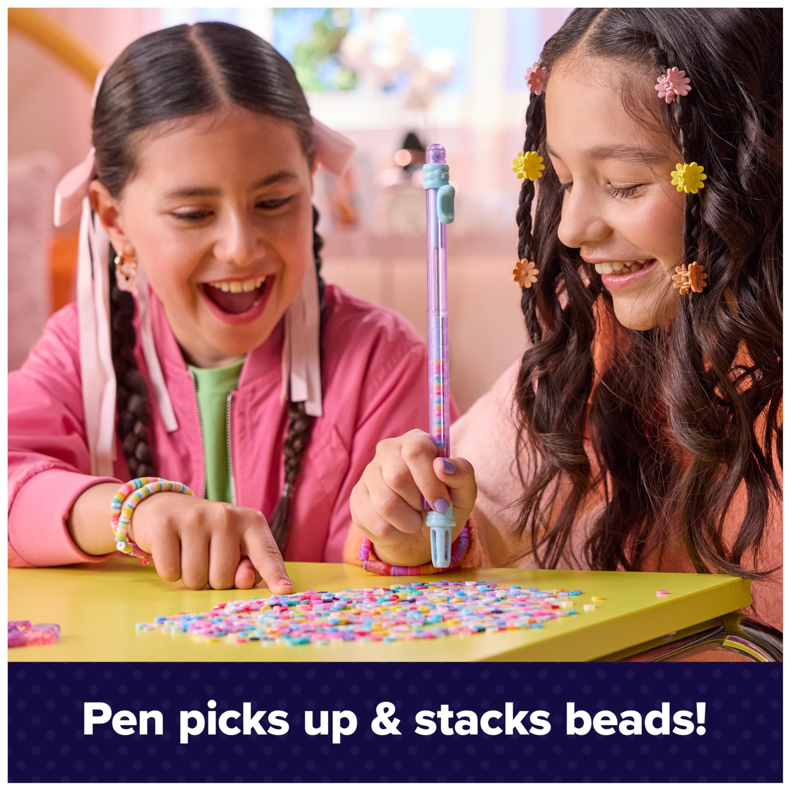 Cool Maker, Stack’d Heishi Studio Bracelet Making Kit with Easy Beading Pen & Over 1200 Beads for Bracelets, Makes 15, Arts and Crafts Kids Toys for Girls Ages 7 and up