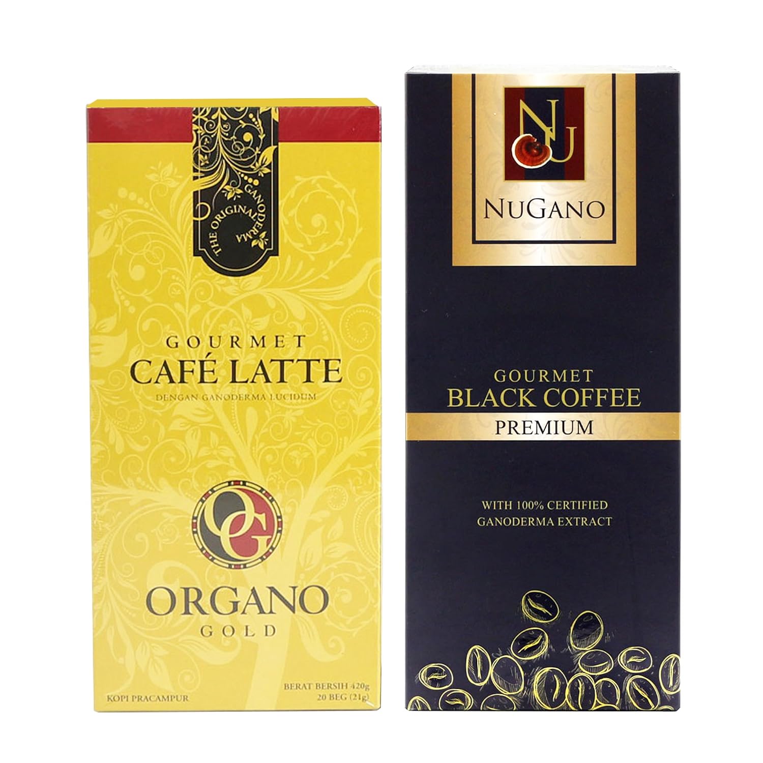 Organo Gold Cafe Latte & Nugano Premium