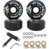 LONTOHCE Skateboard Wheels 52mm 95A with Tool Set, Skateboard Bearings,Skateboard Tools Washers, Freestyle Skateboard Wheel Tips Street Skateboard