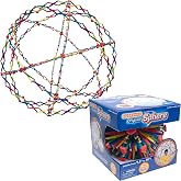 Hoberman Original Sphere Rainbow, Expanding and Contracting Geometric Ball Toy, Award-Winning STEM Fidget Toy for Kids and Adults, Ages 4+