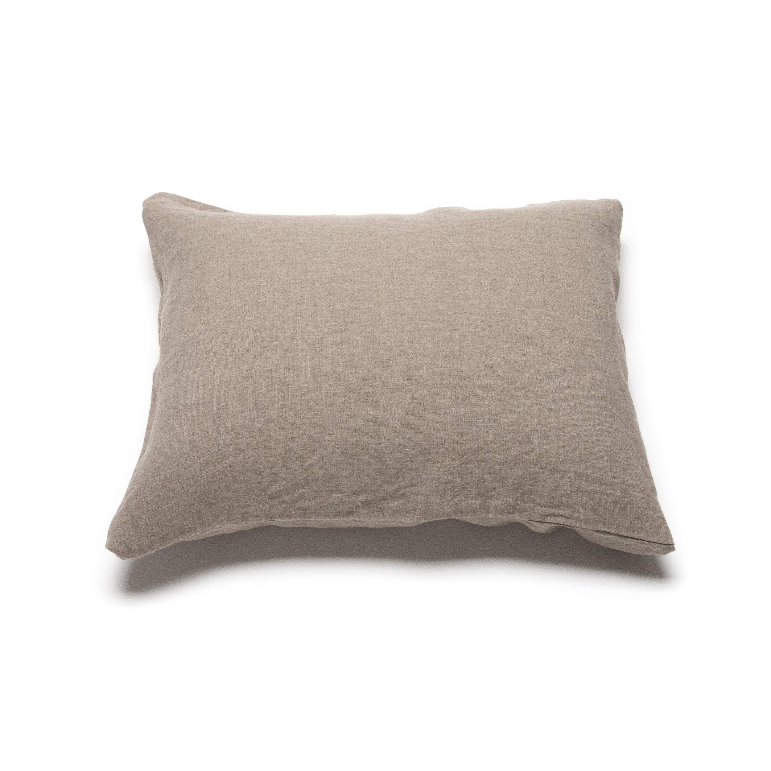 LinenMe Linen Pillowcase, 80 x 80 cm, Natural, 100% Linen, Hypoallergenic, Soft, Cooling, Pre-Washed, Made in Lithuania