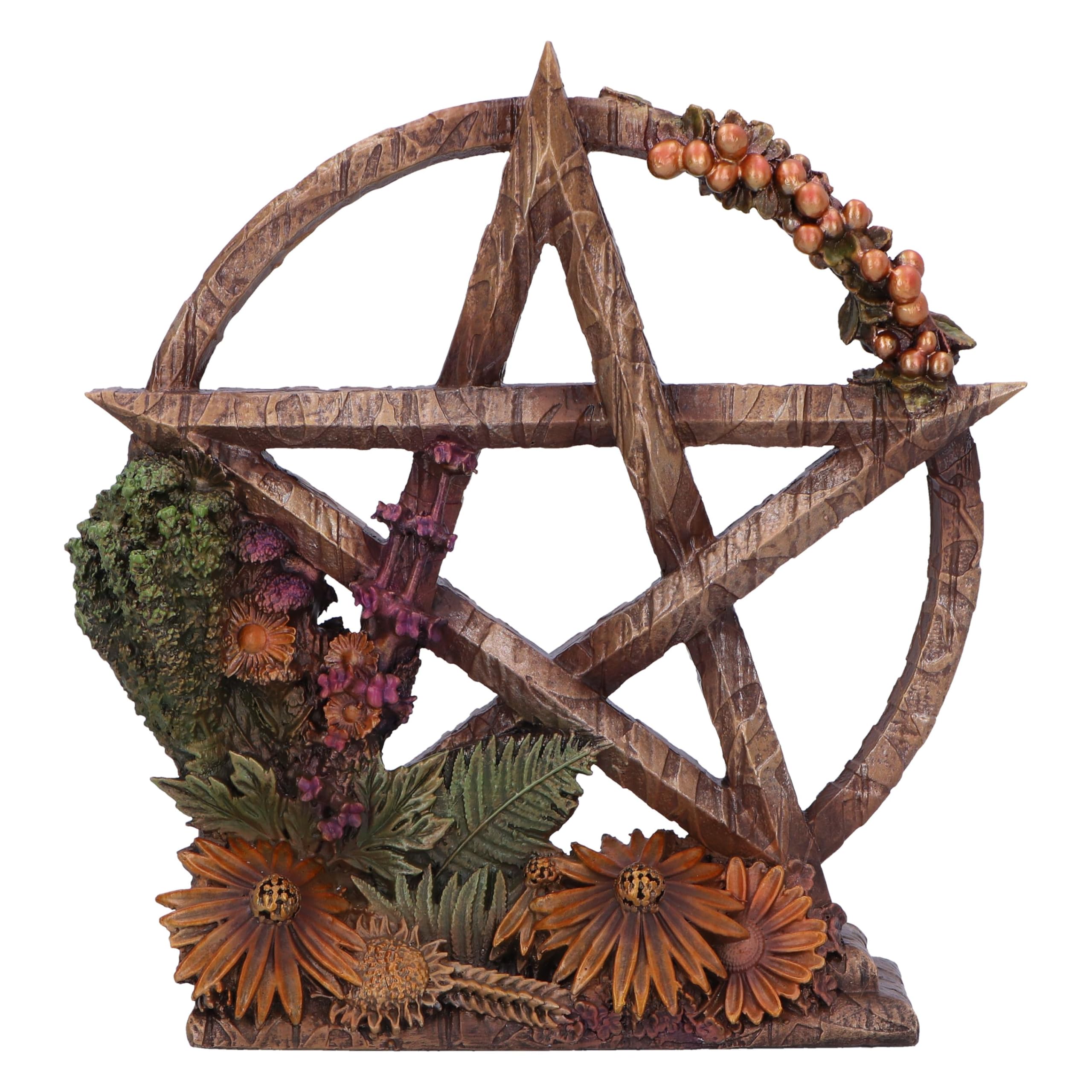 Nemesis Now Season of the Pentagram Litha (Summer) Figurine 16.5cm, Resin, Gold, Summer Floral Pentagram Ornament, Wiccan Gift, Packaged in Gift Box, Cast in the Finest Resin, Expertly Hand-Painted