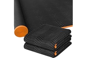 Aliceset 2 Pcs 80 x 144'' Extra Large Moving Blankets Heavy Duty Packing Blankets Quilted Shipping Furniture and Storage Pads Thick Furniture Pads for Wrapping Moving Protecting Supplies, Black
