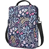 TiMOVO 9-11 Inch Tablet Sleeve Bag with Shoulder Strap for iPad 11-inch A16 2025, iPad 10th Gen. 10.9"/10.2", Galaxy Tab A9+/A11Plus 11", Colorful Flower