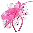 Needzo Fascinator for Women, Kentucky Derby, The Oaks, Church, and Tea Party Accessory, Headband or Hair Clip, One Size (Pink)