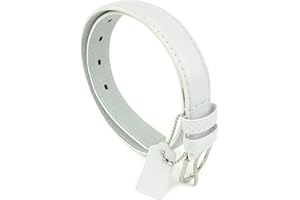BELLE DONNE Belts For Girls, Kids Belt, Girls Belt, Skinny Belt, PU Leather Belts, Silver Polish Buckle
