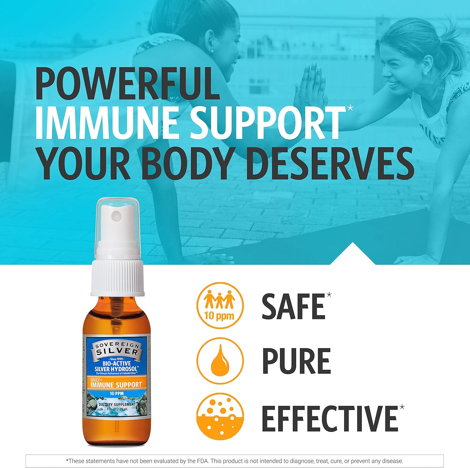 Sovereign Silver Bio-Active Silver Hydrosol for Immune Support - 10 ppm, 2oz (59mL) - Fine Mist Spray: Health & Personal Care