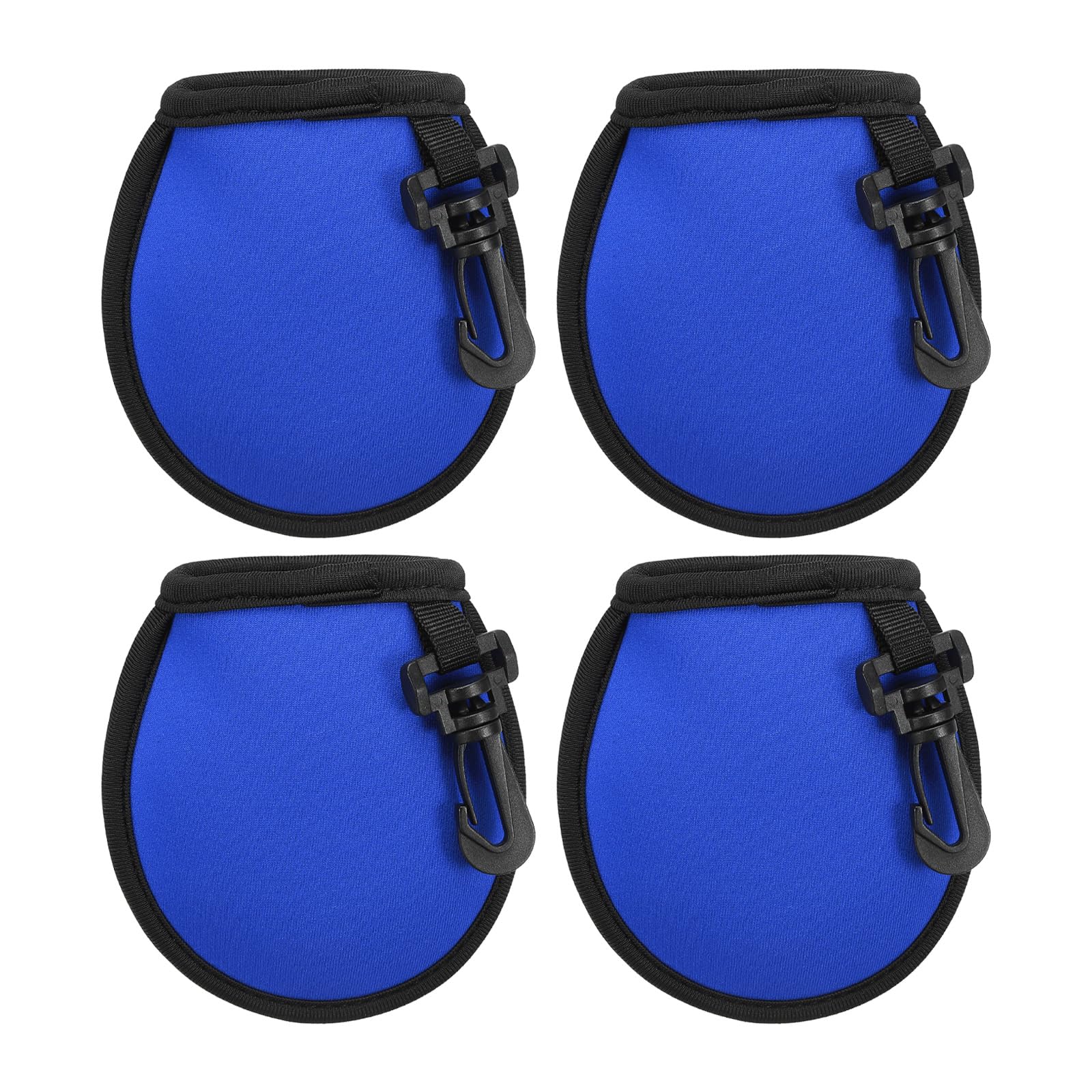 PATIKIL Golf Ball Washer Pouch, 4 Pack Portable Golf Balls Cleaner Pocket Bag with Hanging Clip for Women Men Golf Exercise, Sapphire Blue