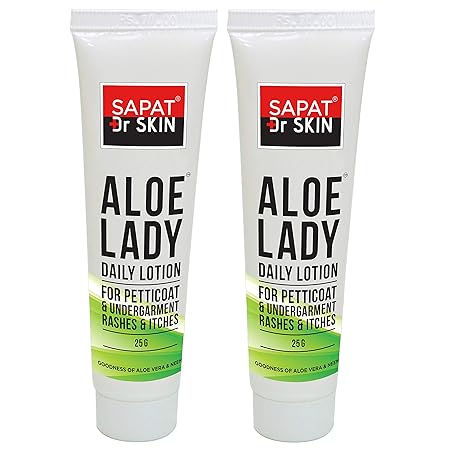 Sapat Dr Skin Aloe Lady Daily Lotion for Undergarment Rashes and Itches (25 gm) -Pack of 2