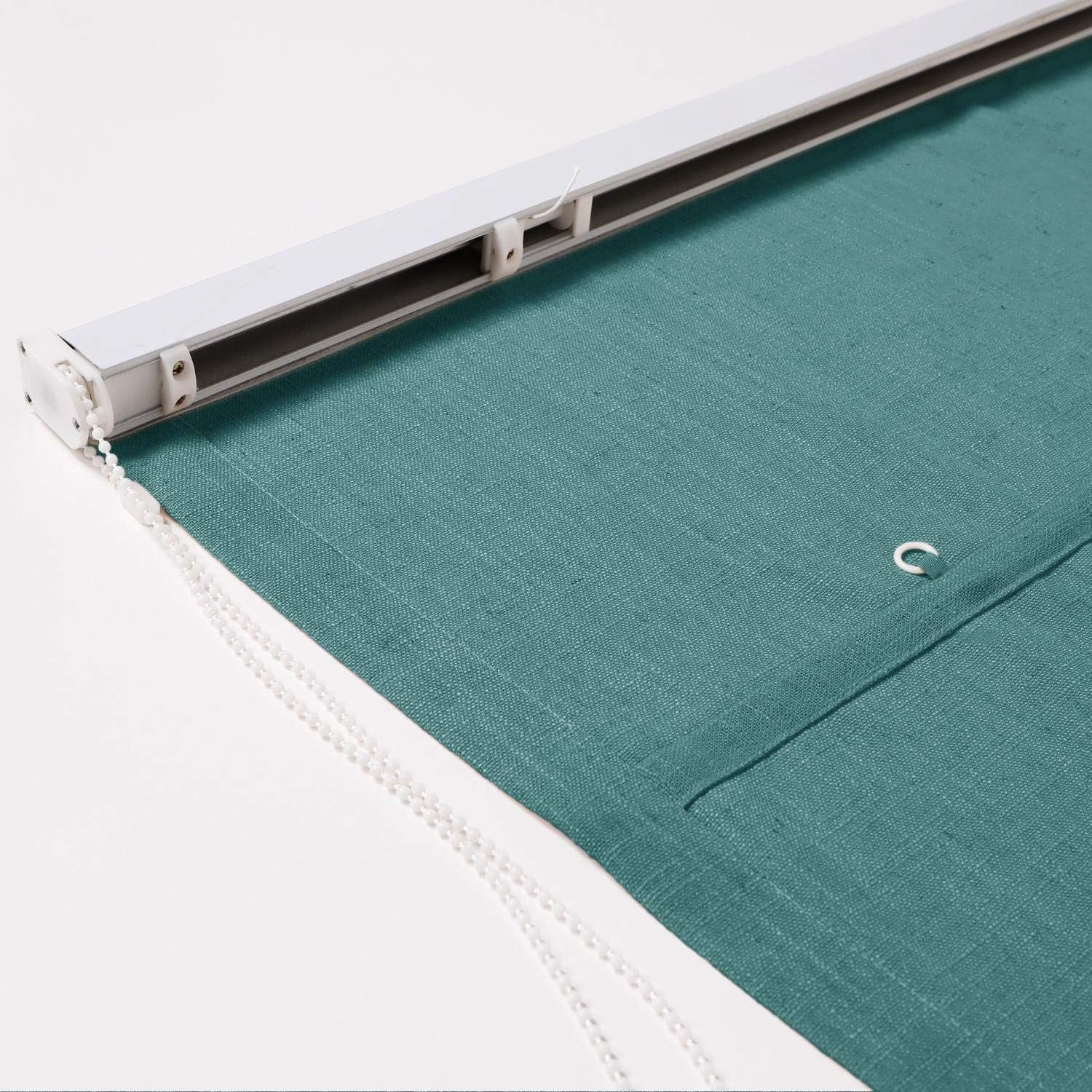 cololeaf Fabric Roman Shades for Kitchen Window, Custom Made Window Blind Treatment Privacy Protect Roman Shade Blind Blackout Light Filtering, Install Hardware Included, Everglade Teal, 1 Piece: Kitchen & Dining