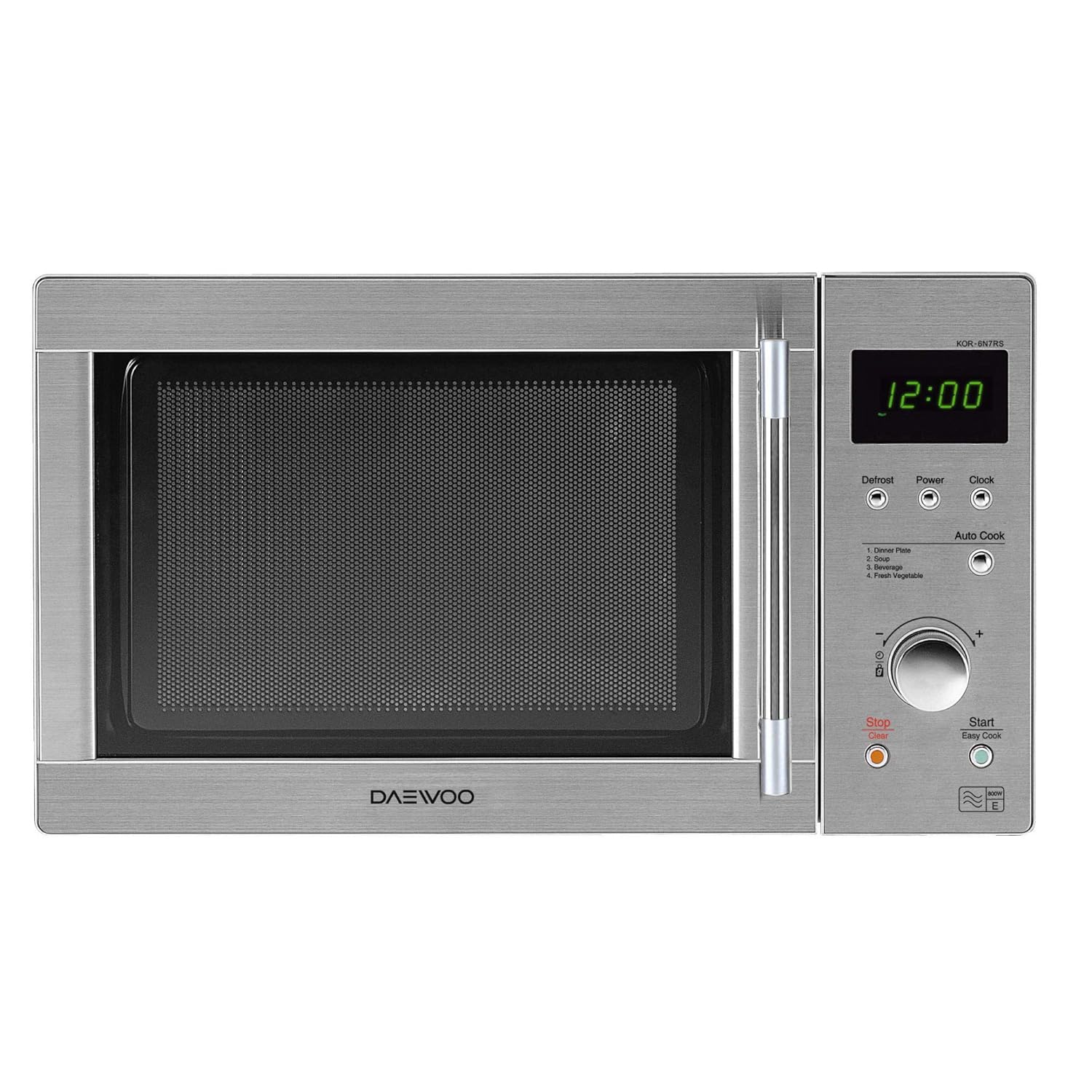 Daewoo KOR6N35SR Manual Microwave Oven with Stainless Steel Interior, 800  W, 20 Litre, White: Amazon.co.uk: Kitchen & Home