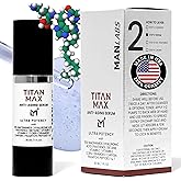 Man Labs Titan MAX Anti-Aging Face Serum for Men – Ultra Potency Mens Face Lotion – Skin Tightening Cream for Face – Mens Skin Care – Vitamin C & E, 10% Niacinamide, Hyaluronic Acid – Unscented
