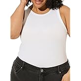 Torrid Women's Plus Size Ribbed High Neck Tank Top