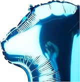 Unique Powder Blue Number 1 Shaped Large Foil Balloon 86cm view 4