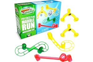 Marble Genius Physics Fun, 5pcs Marble Run Accessory Set for Kids Ages 4+, Fun Ultimate Marble Track Race Add-on Kit for Teens STEM
