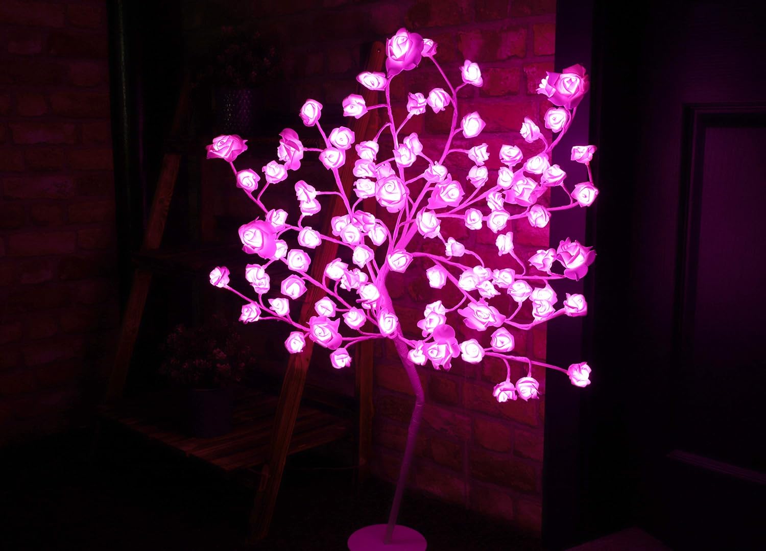Premier 90cm Pink LED Rose Flower Tree - Garden Lighting - Christmas Lighting - Indoor/Outdoor Use - Image 5