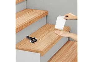 SMILOOL Clear Non Slip Stair Treads for Wooden Steps Indoor, 4" x 32" 15 Pack, Pre-Cut Anti Slip Stair Strips for Wood Stairs, Waterproof Grip Tape for Kids Elders and Pets, Transparent