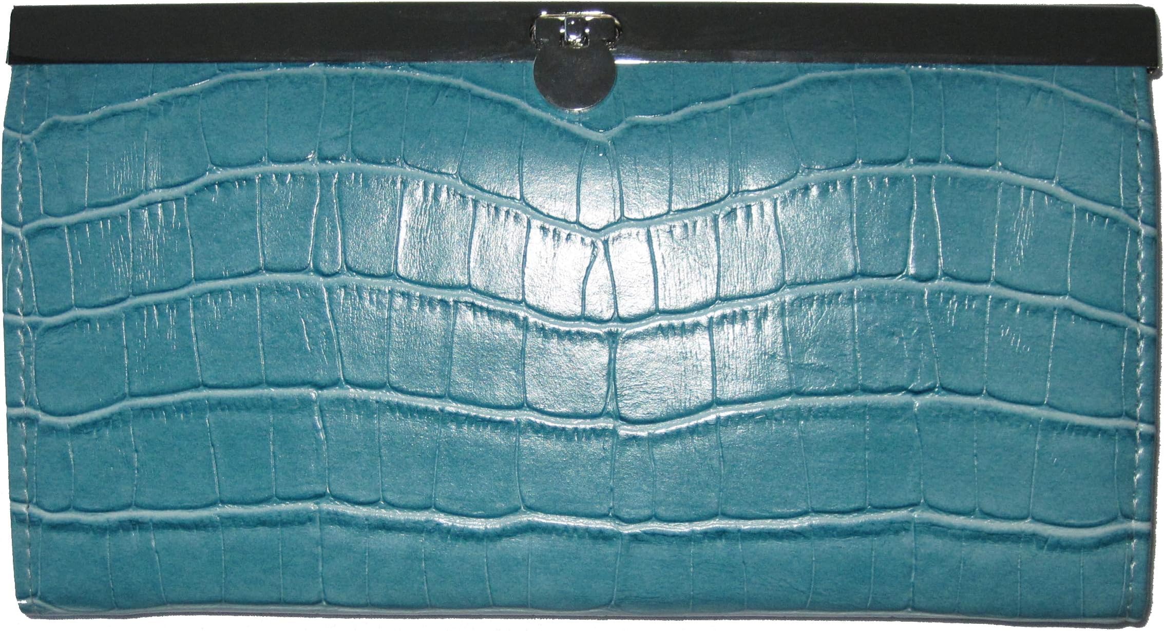 TOPCHOICE Women's Croc Accordian Clutch Wallet