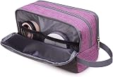WANDF Toiletry Bag Water-Resistant Nylon Travel Dopp Kit A-Light Purple view 3