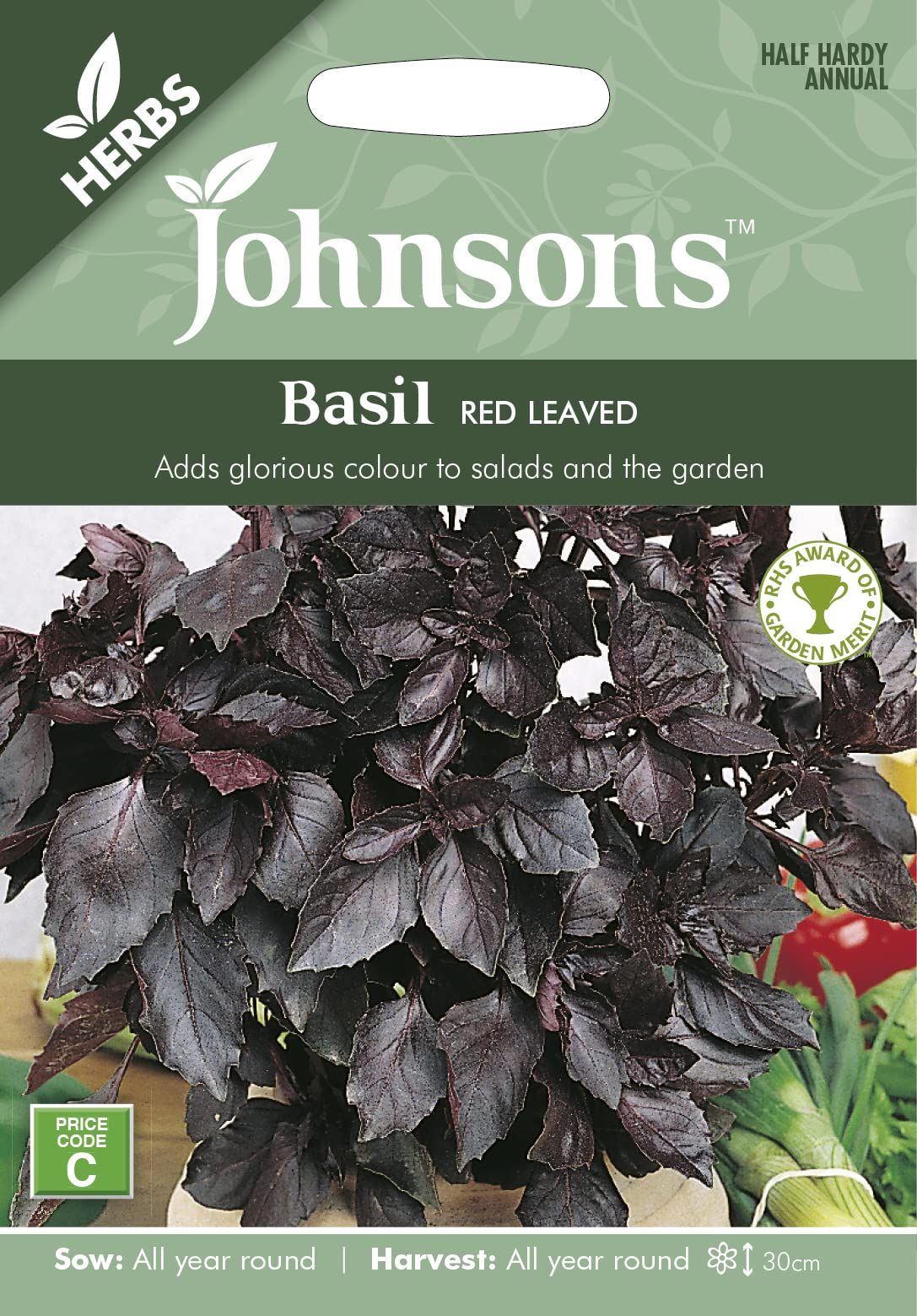 Johnsons Basil Red Leaved