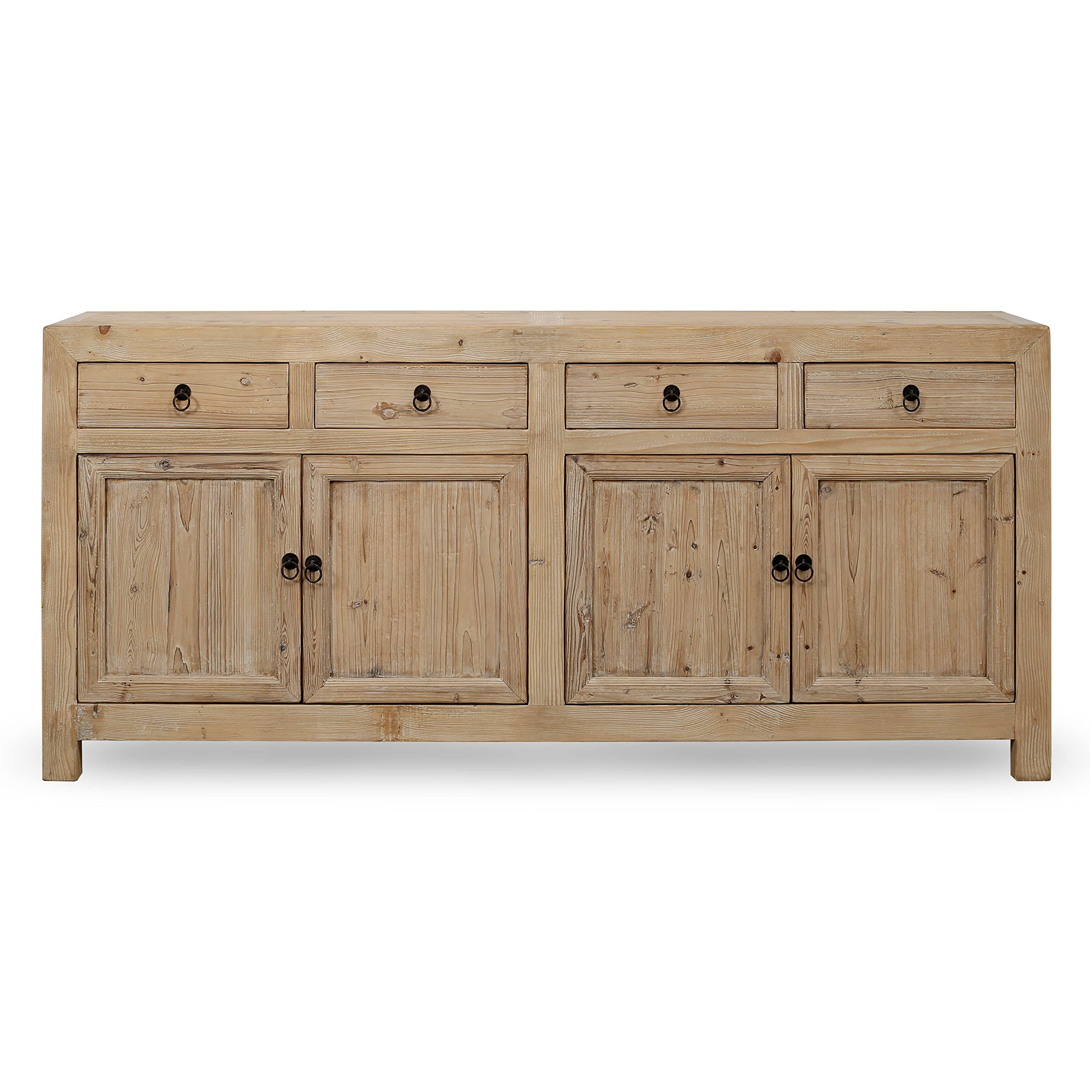 Photo 1 of Lily’s Living Natural Reclaimed Wood Indoor Shandong w/4 Drawers & 4 Doors, Buffet Storage Cabinets for Entryway Sideboard, (AM-90500140)