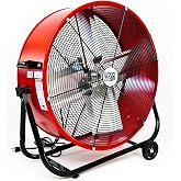 Maxx Air 24" Industrial Fan Heavy Duty - Rugged Drum Fan for Workshop - Powerful Shop Fans Heavy Duty for Industrial Use - Large Cooling Solution for Factories and Warehouses
