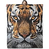 Tiger Throw Blanket for Girls Boys Kids Adults, 50x60 in, Cozy Flannel Blanket for Bedroom, Camping, Couch, Room Decor, Fuzzy Warm Soft Gifts