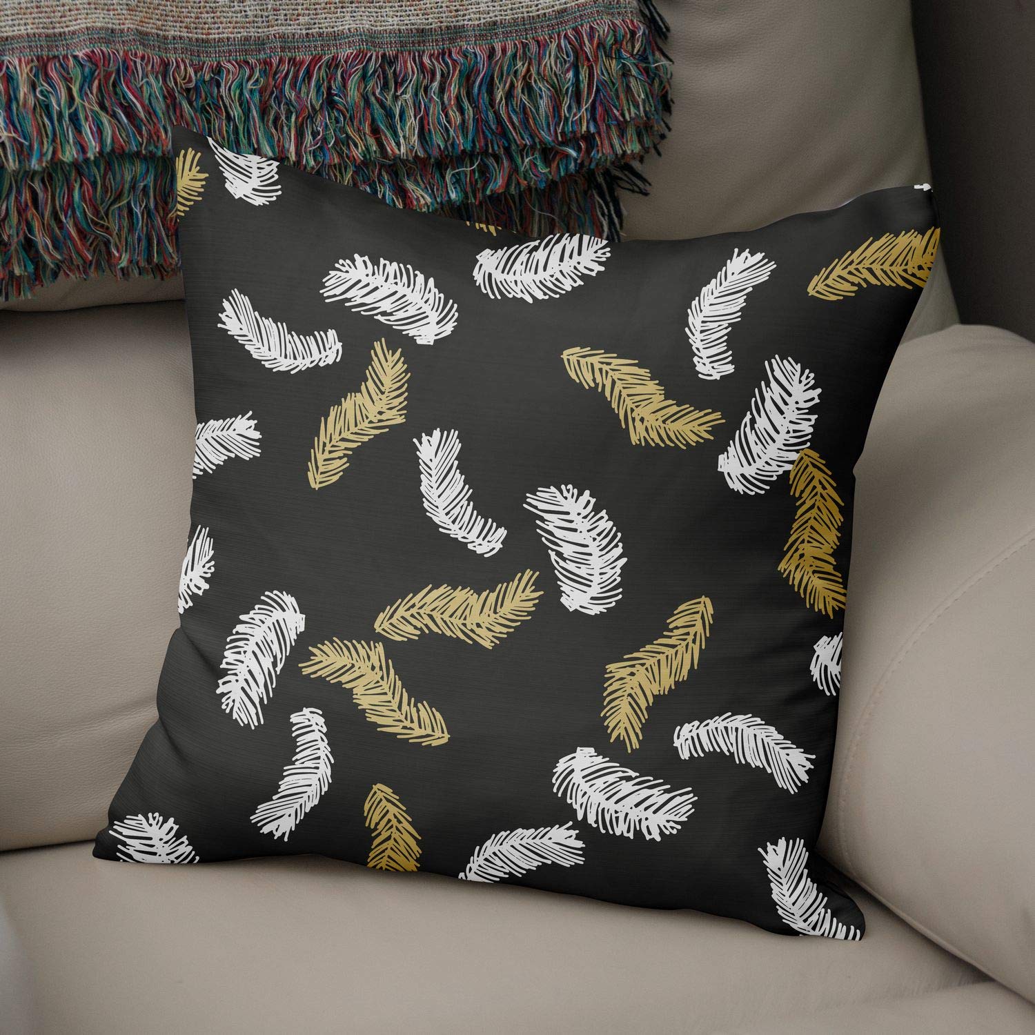 Bonamaison Decorative Cushion Cover Random Pattern, Throw Pillow Covers, Home Decorative Pillowcases for Livingroom, Sofa, Bedroom, Size:43X43 Cm - Designed and Manufactured in Turkey