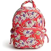 Vera Bradley Women's Featherweight Small Banbury Backpack, Swirling Poppies, One Size