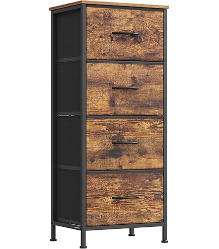 Commode 8 Tiroirs, Meuble De Rangement Pour Chambre, Acier