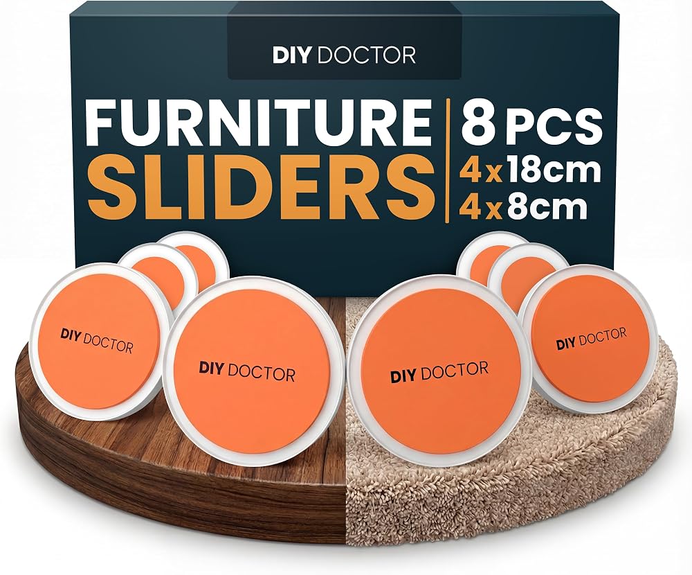 DIY Doctor The Original Deluxe Super Sliders 1 Pack Carpet Wood Floors